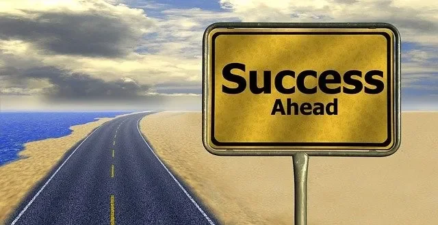 Road sign to success