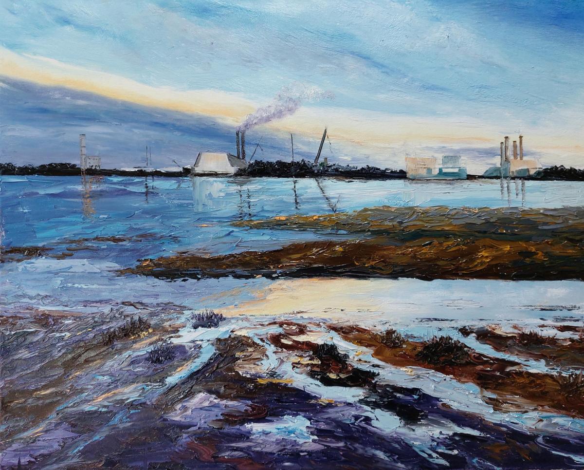 Sandymount Strand at Dawn Painting