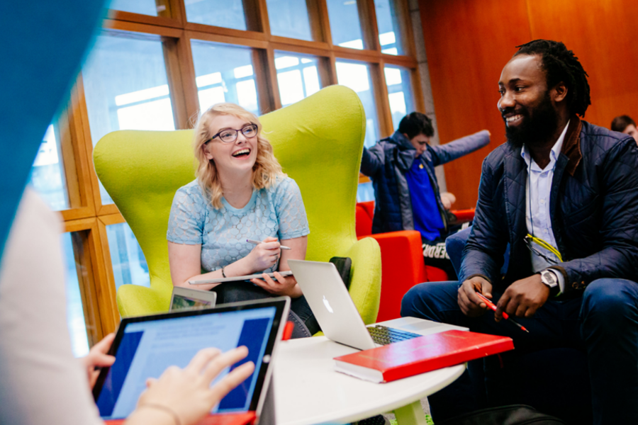 Students talking