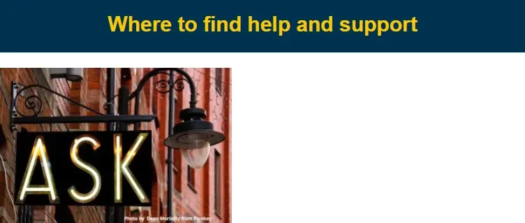 Heading Help and Support