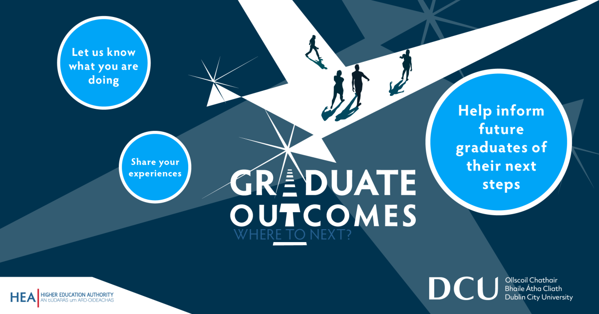 Image of graduates on a path 