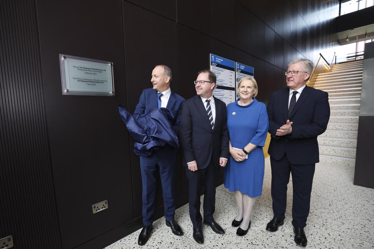 An Taoiseach Micheál Martin and Minister James Lawless officially open