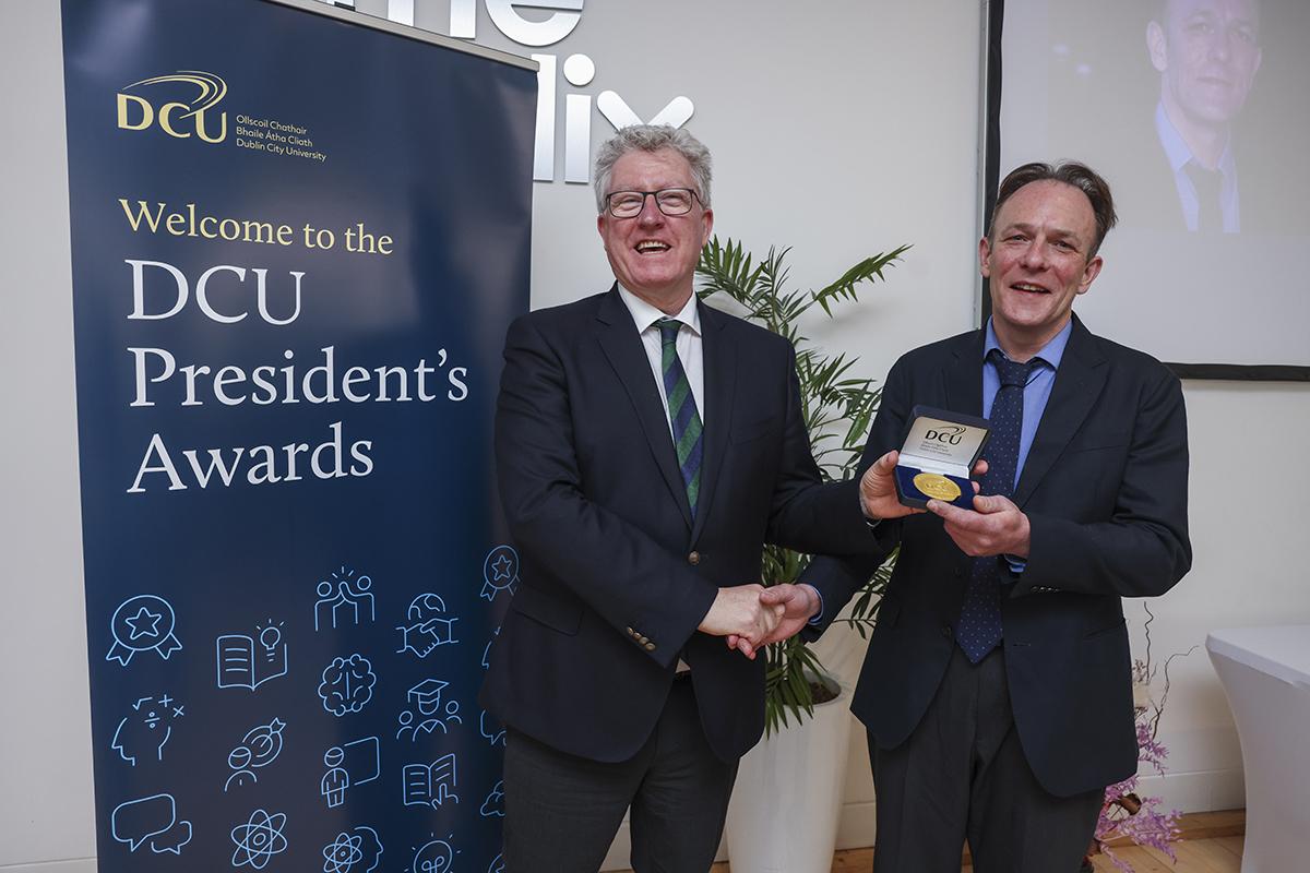 DCU President Professor Dáire Keogh and Martin Brown, Professor of Education at the School of Policy and Practice at the Institute of Education
