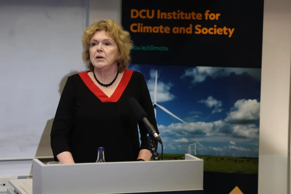 Mary Lawlor speaking at the conference.
