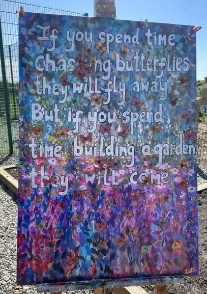 Photo of artwork from St. Michael's NS for the school garden