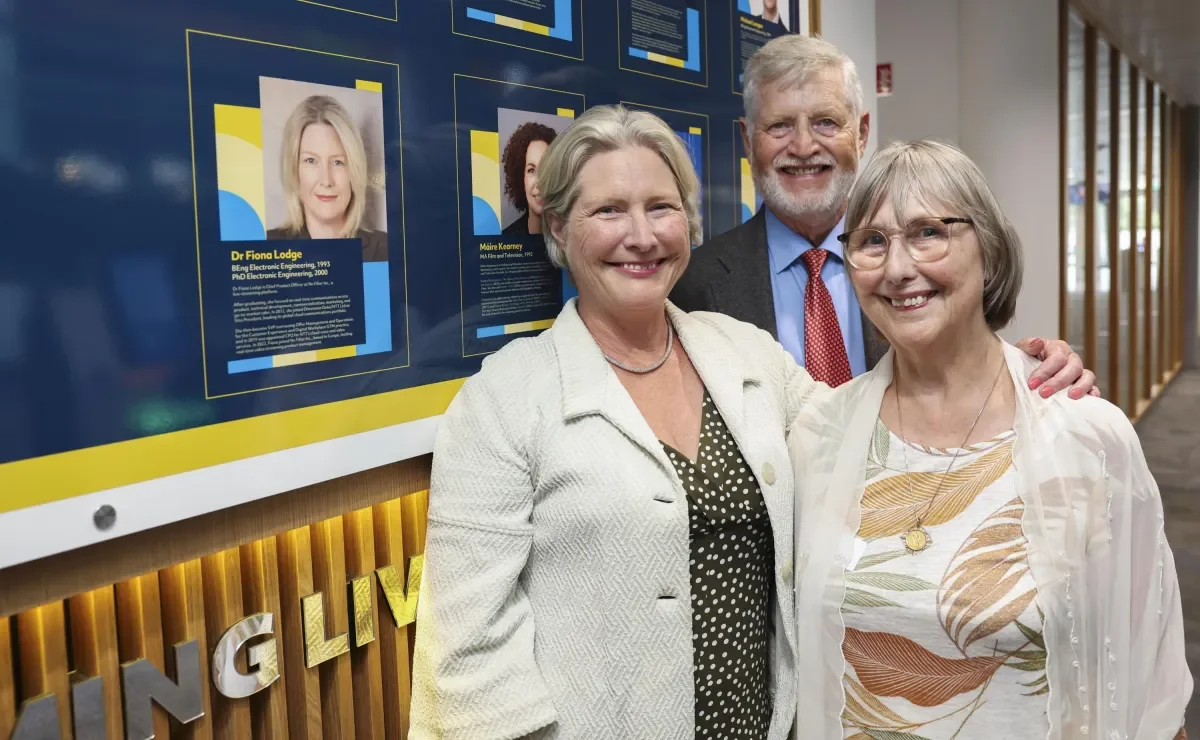 Alumni wall viewing