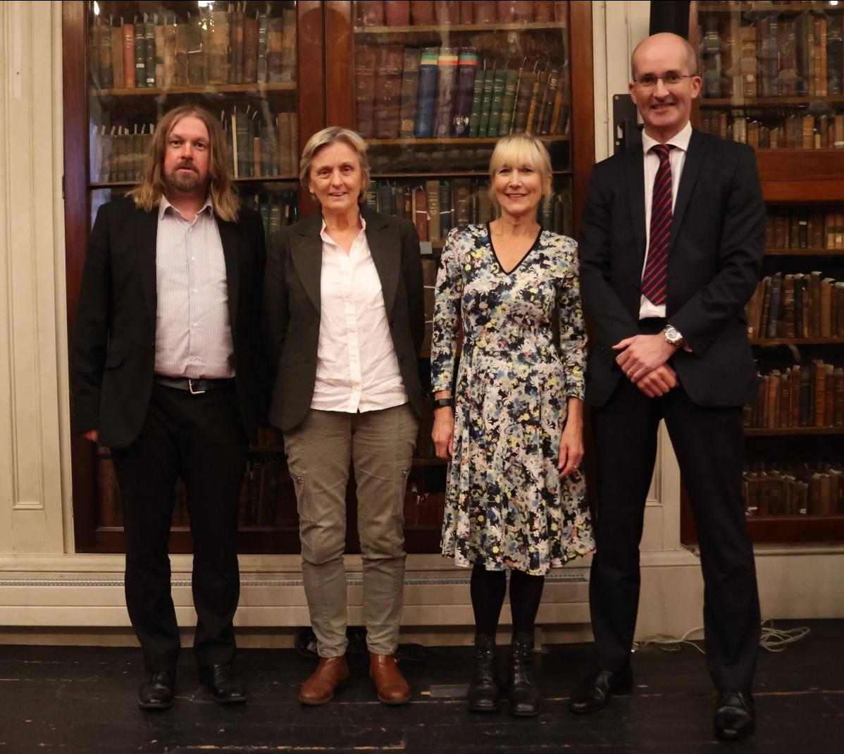 Left to Right: Professor Paul Downes (DCU), Professor Kathleen Lynch (UCD), Professor Diane Reay (University of Cambridge) and Dr Noel Purdy (Stranmillis College)