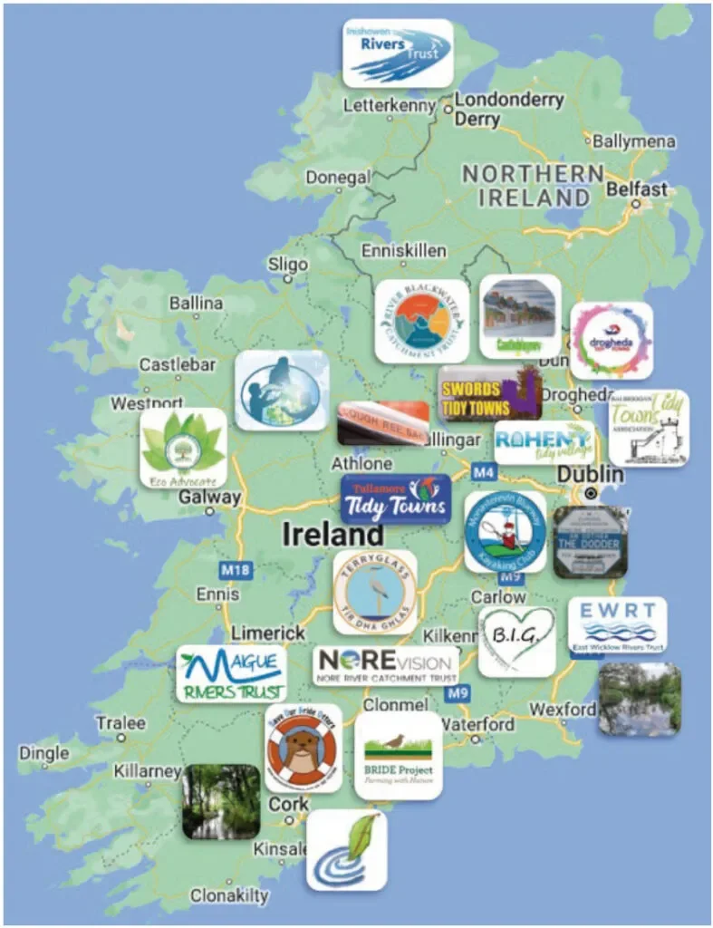 DCU Water: Figure 10. Some of the many groups located around the country who took part in the 2022 WaterBlitz.