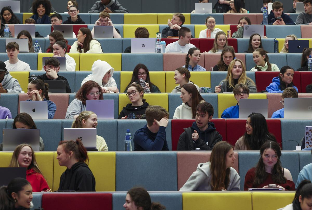 Lecture hall with students, Polaris Building