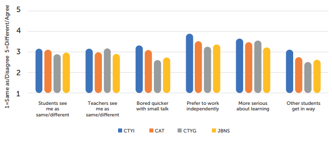 Figure 5.1 - Social Cognitive Beliefs Item Mean Scores by Program