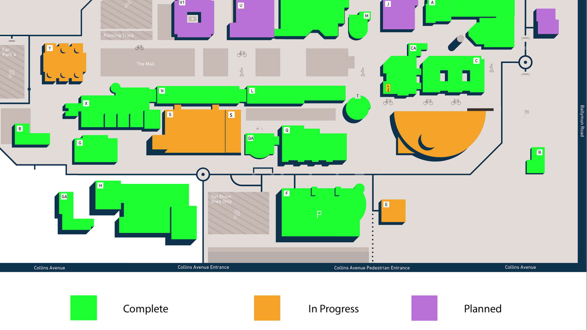 DCU Glasnevin campus unified communication map