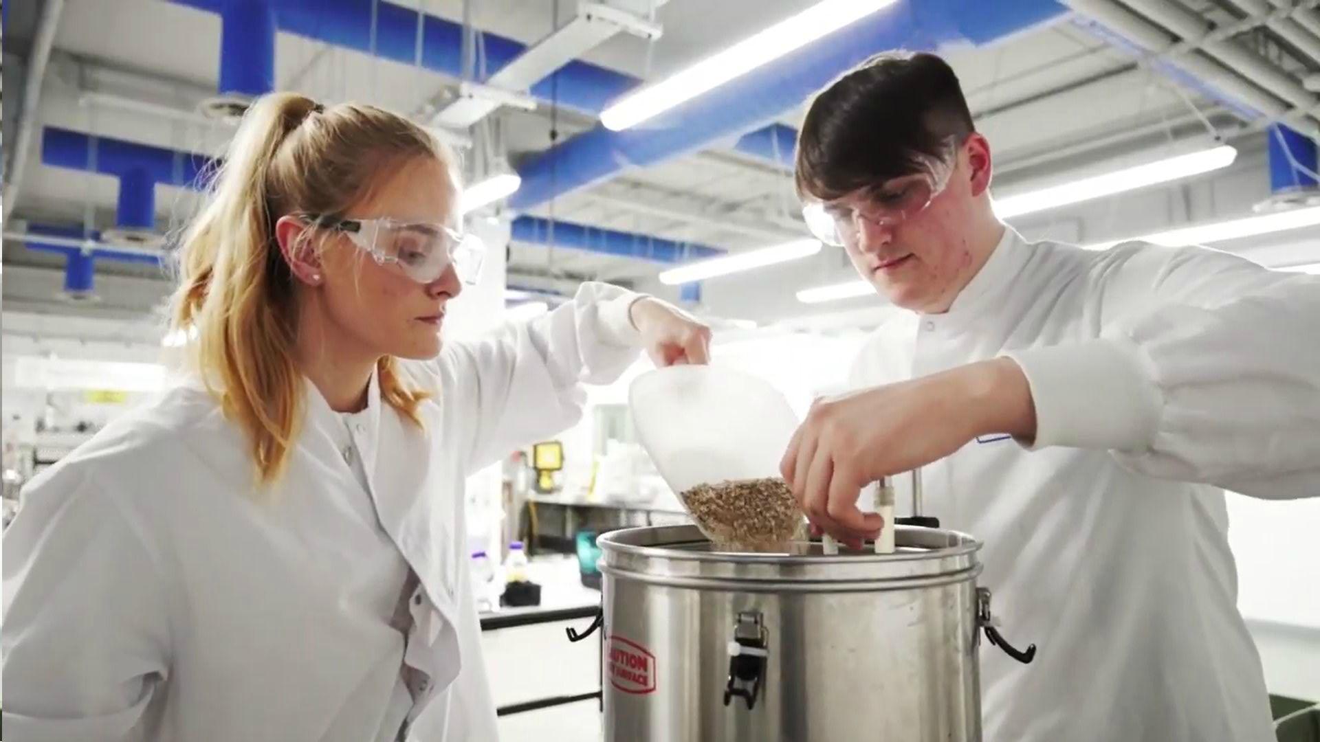 BSc. in Bioprocessing Students In the Microbial Bioprocessing Facility