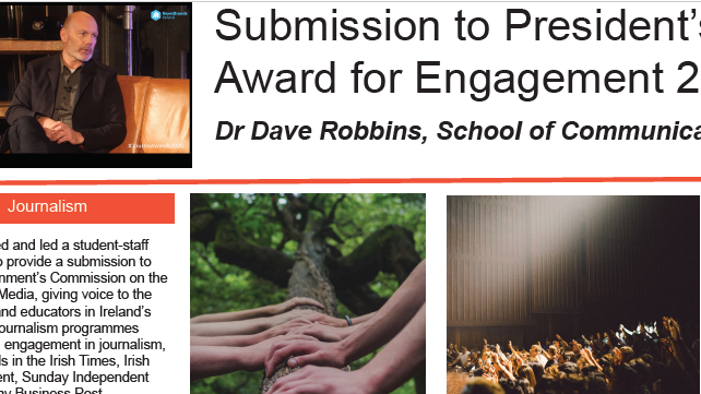 Poster DCU Presidents Awards for Engagement 2021