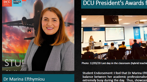 Poster DCU Presidents Awards for Engagement 2021