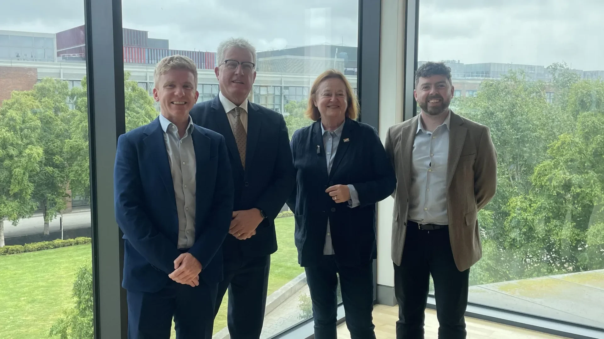 alumni involved in marriage equality pictured with DCU President