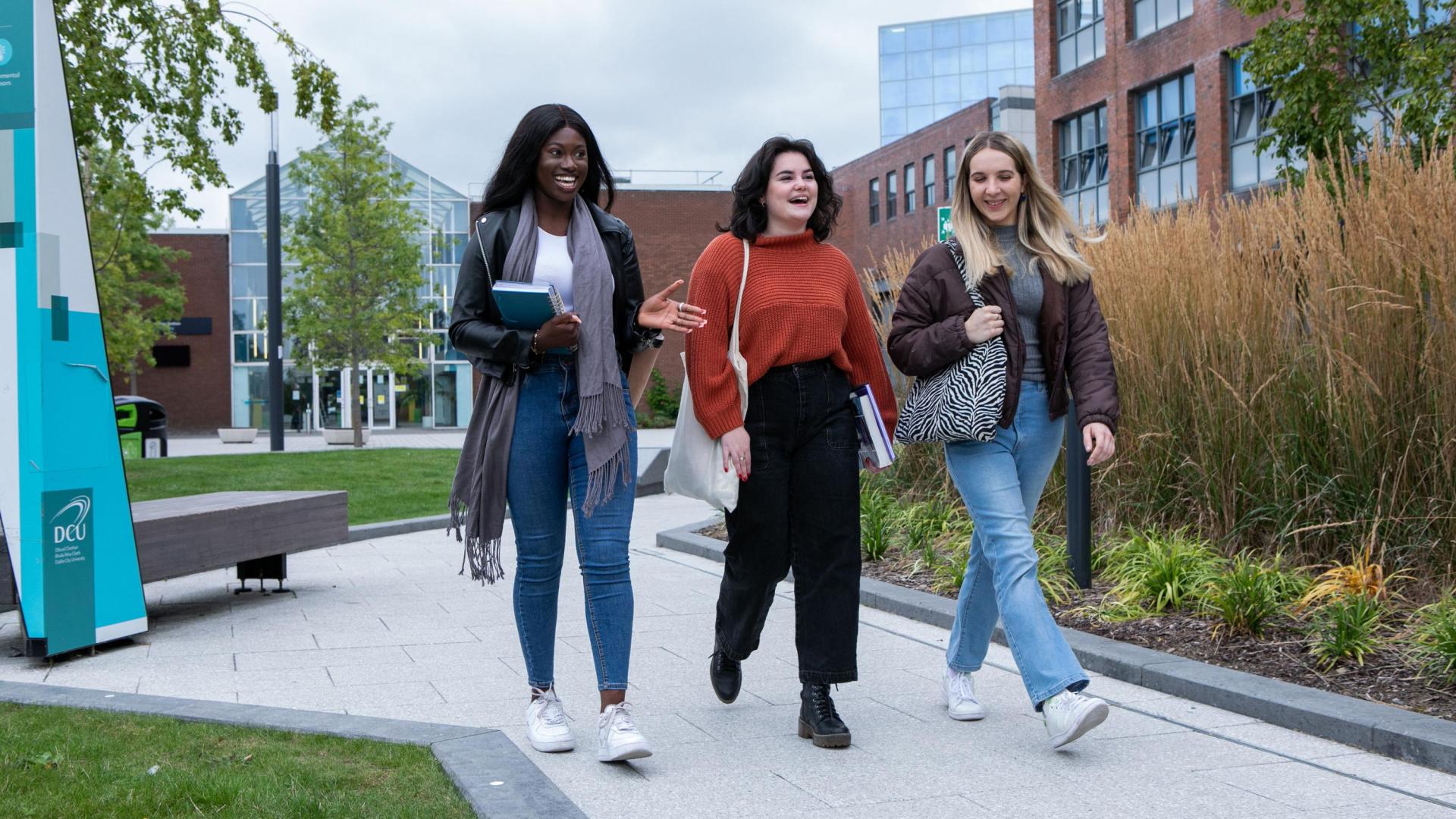 Students walking on Glasnevin campus