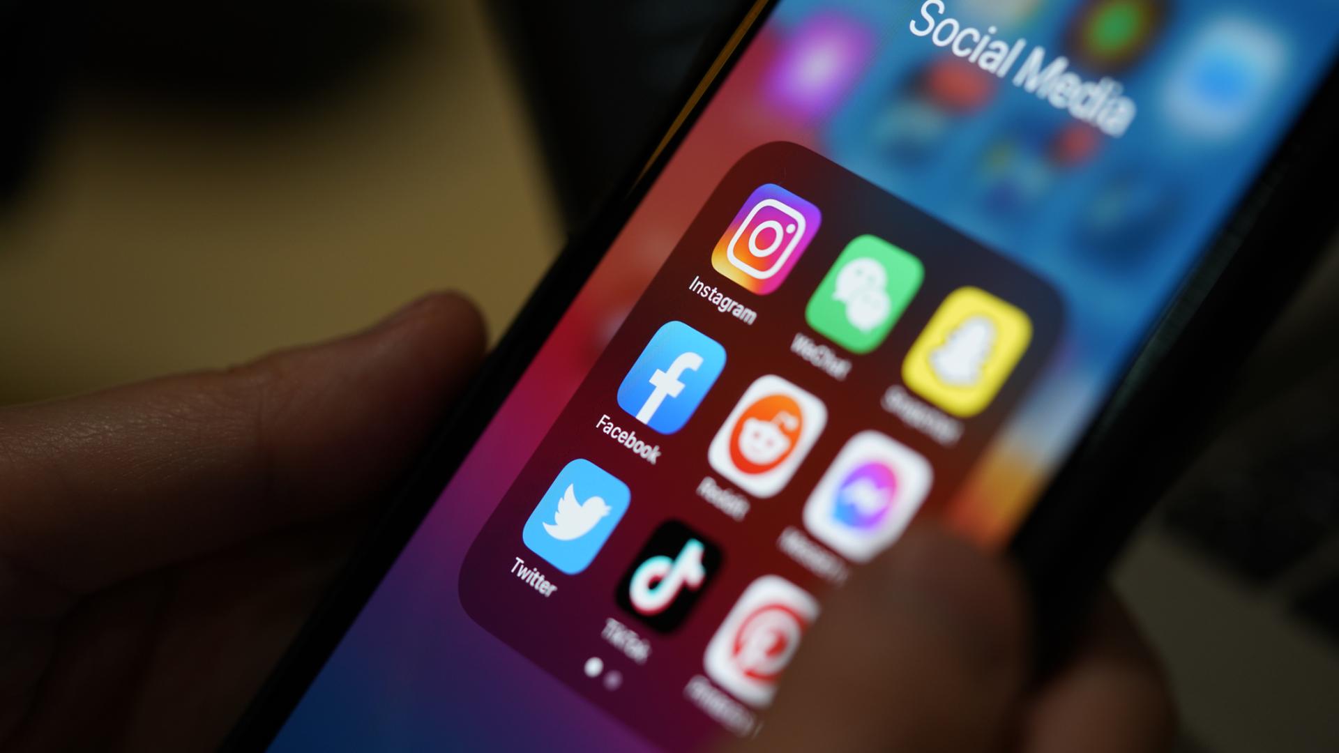 Social media apps on iPhone