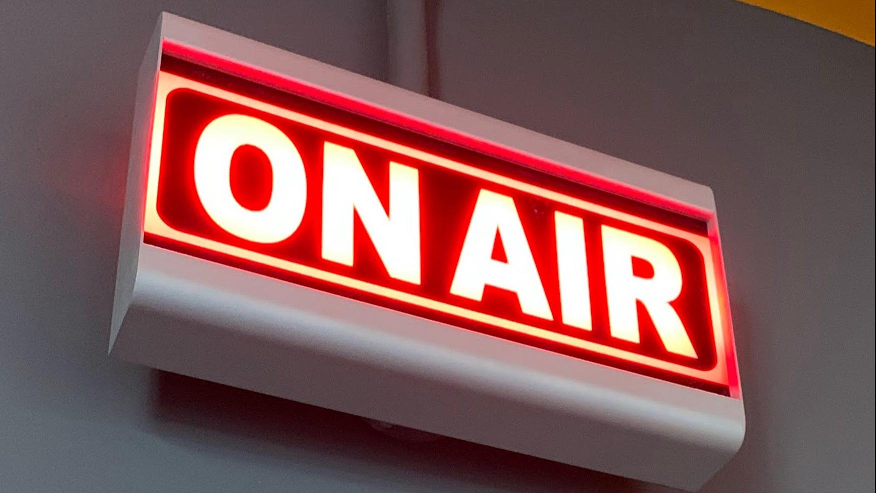 On Air studio sign
