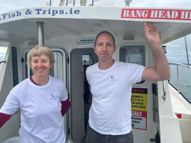 Anne Morissey and Yan Delaure on a sample boat