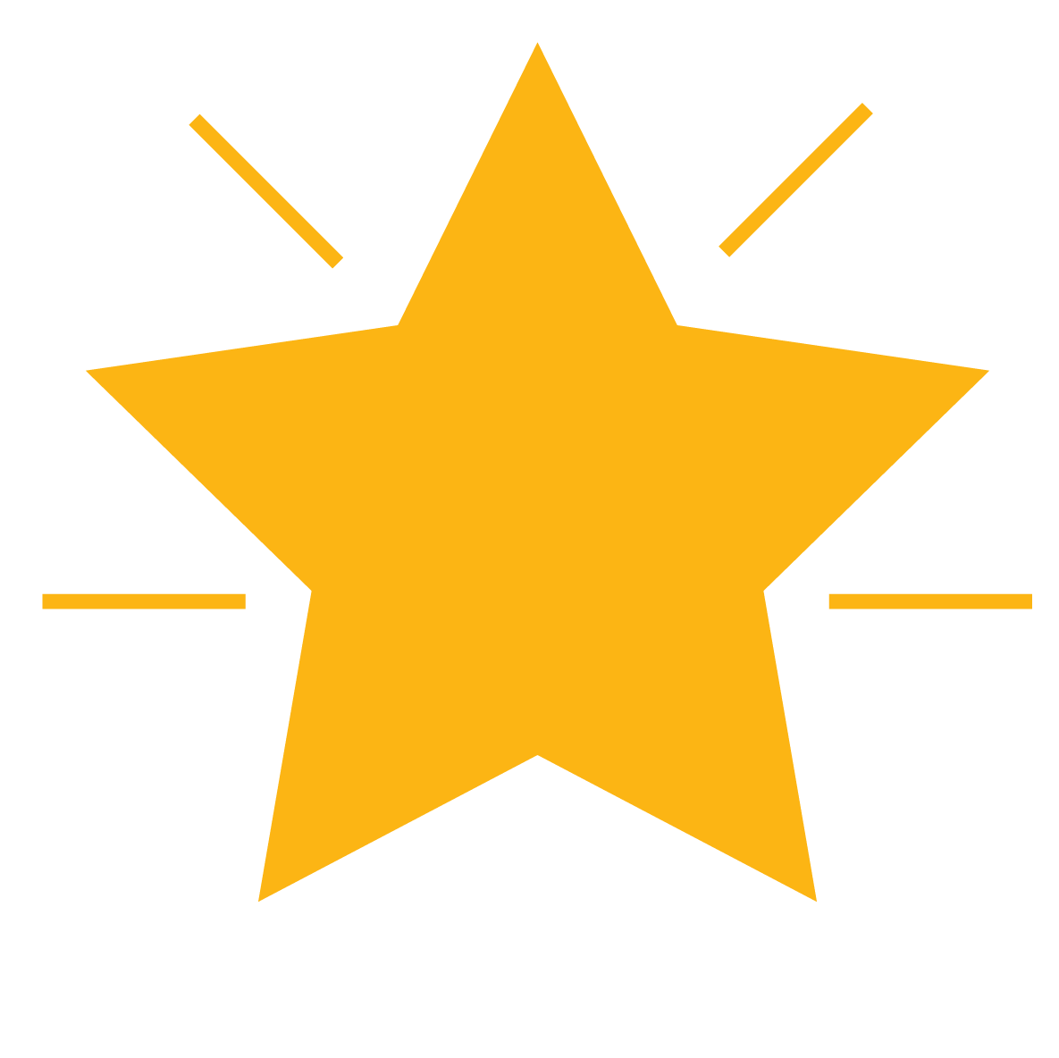 Icon of a gold shining star