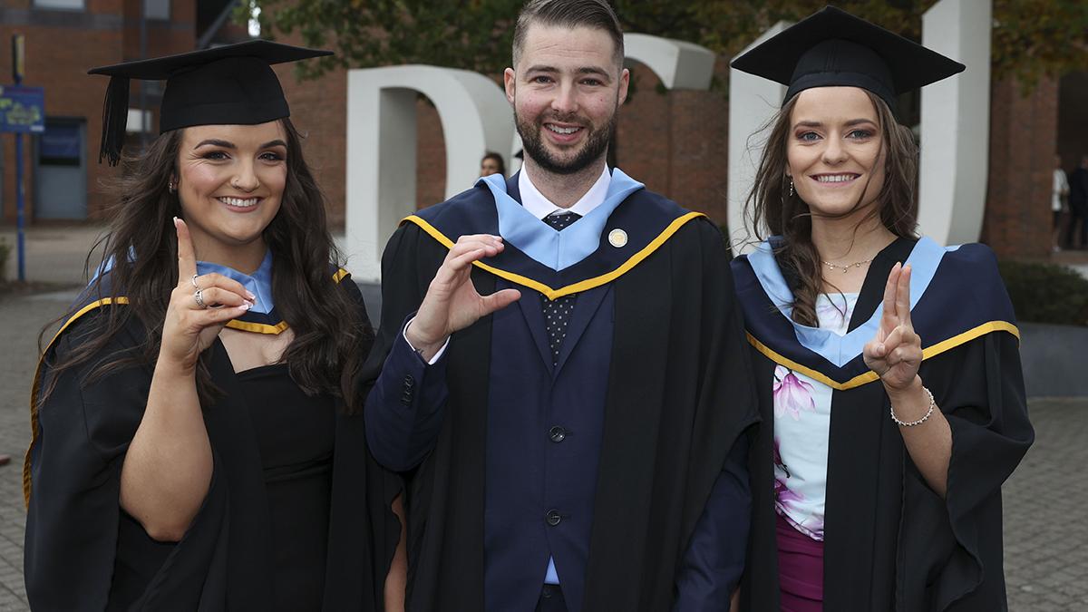 DCU Graduates Aimee Ennis McLoughlin (Dublin), Kevin Dudley and Aisling O'Halloran (Galway)