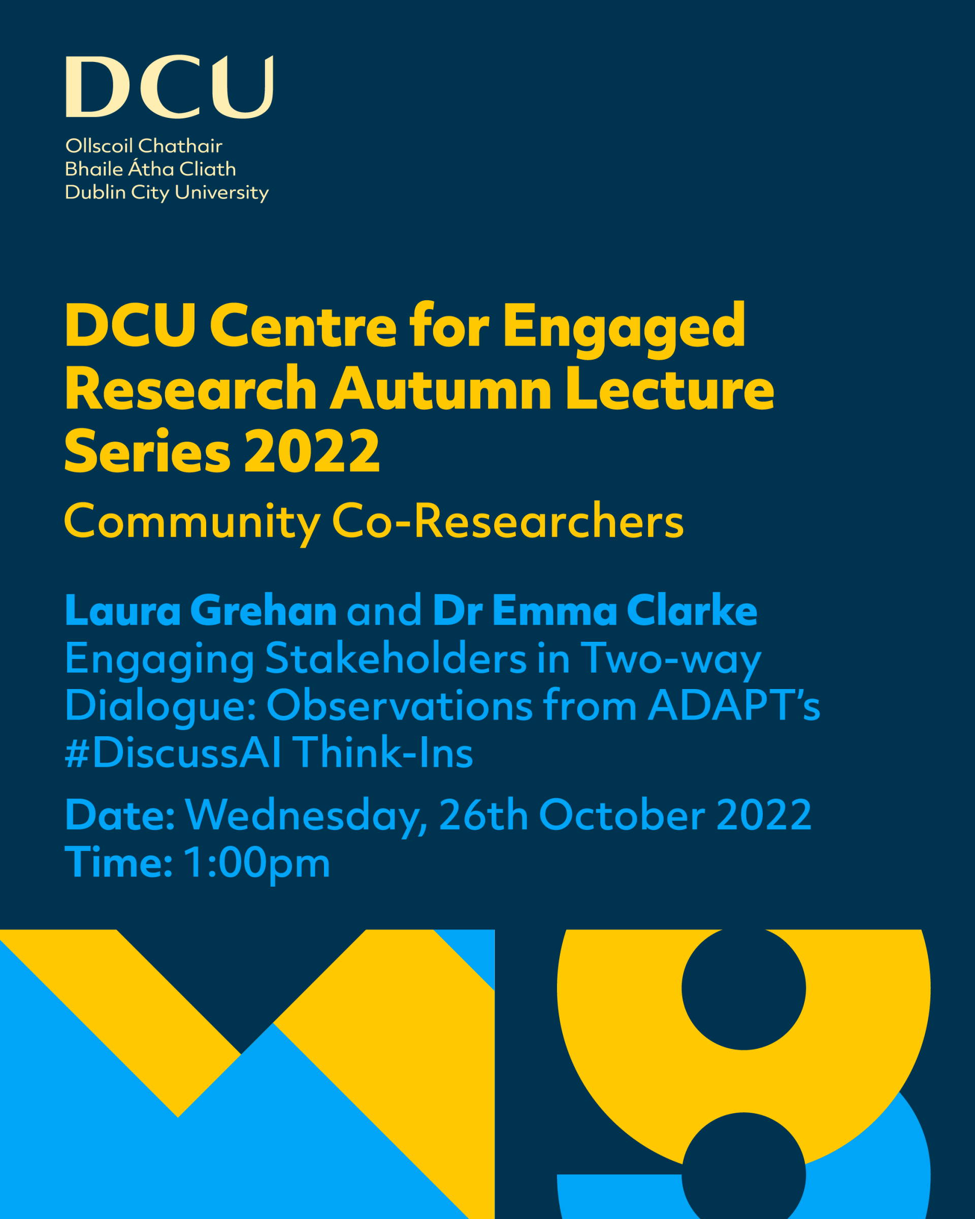 CER Autumn lecture series 2022, L. Grehan & E. Clarke 