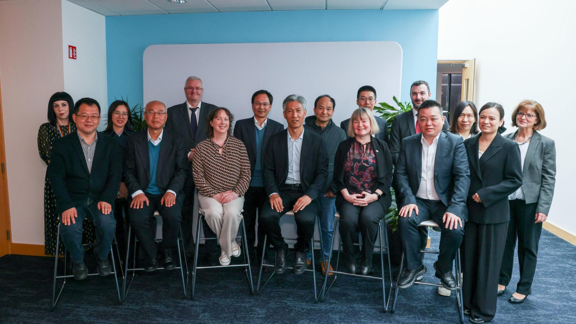 The delegations from Wuhan University, China with counterparts from DCU