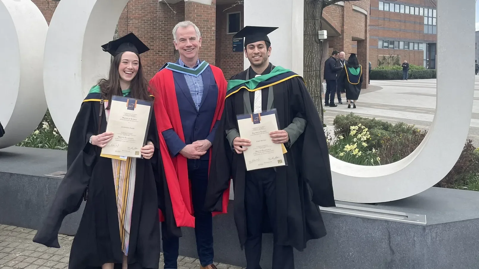 MSAR Graduates with Head of School of Mathematical Sciences