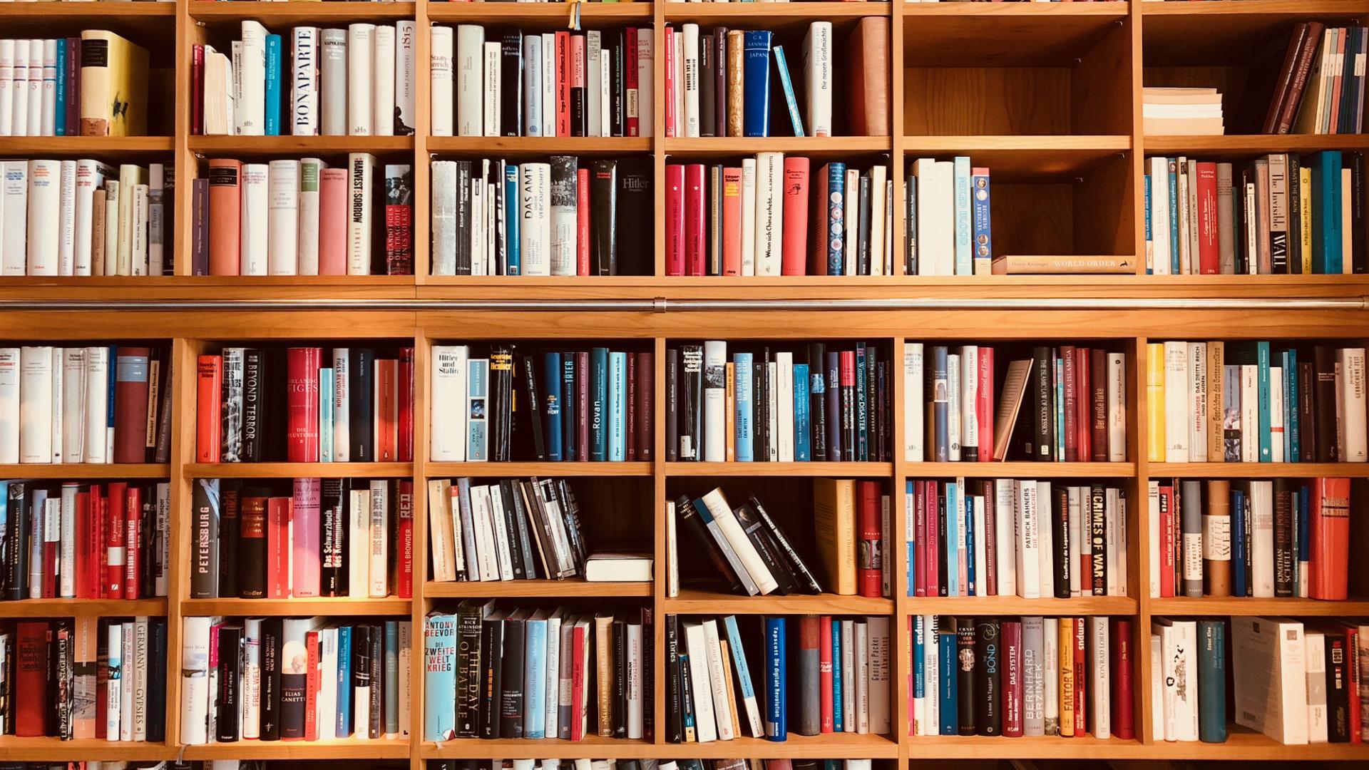 Images of books and shelves