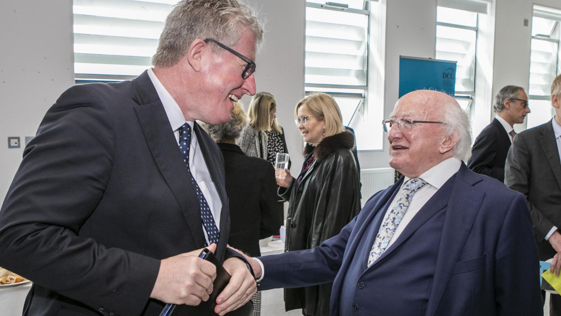 President Michael D Higgins and Prof Daire Keogh
