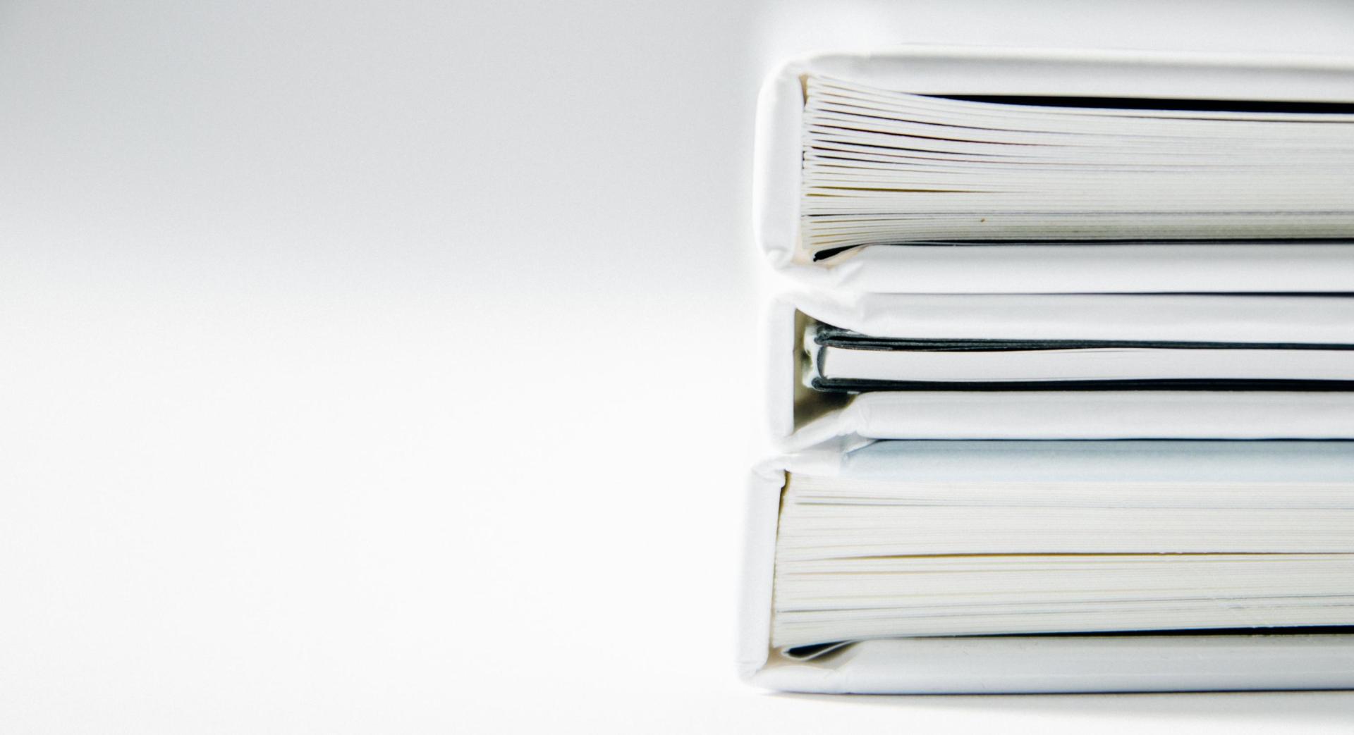 white document folder