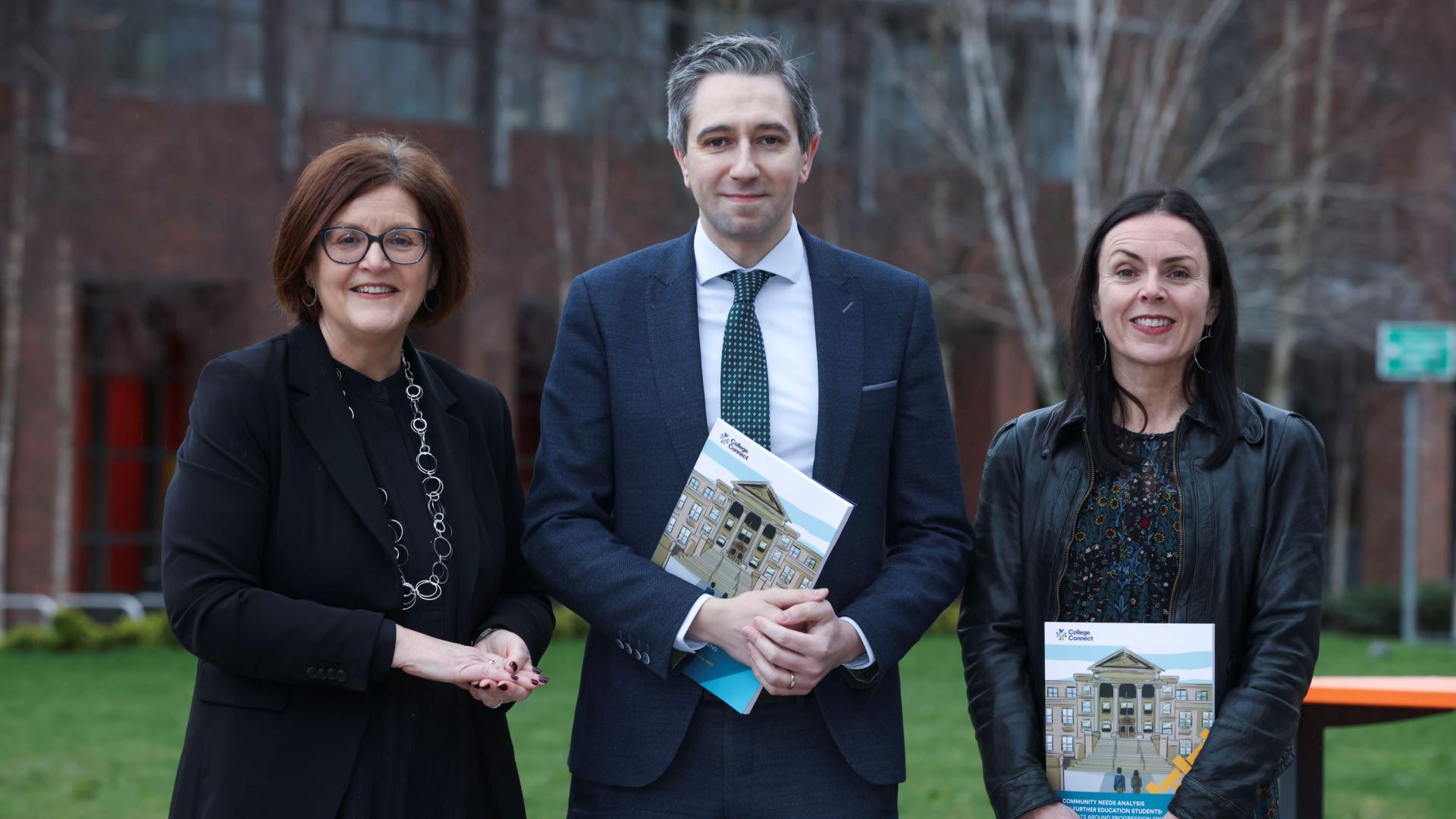 Anne Looney, Minister Simon Harris, Dr. Sarah Sartori, College Connect