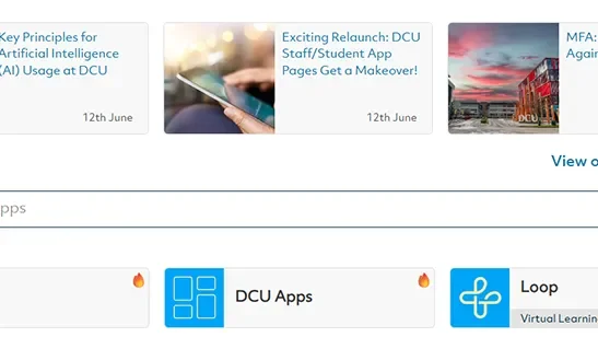 DCU Staff Apps New Layout