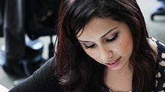Student studying
