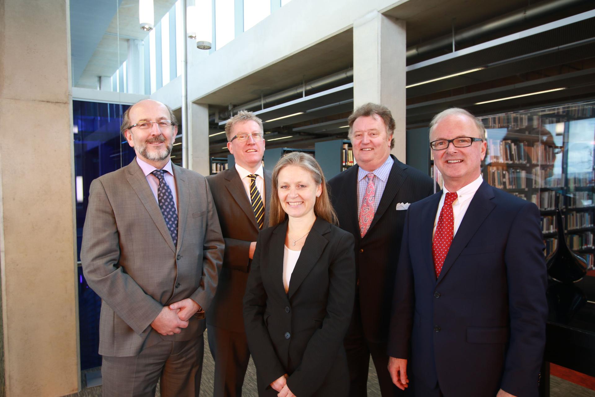 Brian MacCraith, Daire Keogh, Therese Hopfenbeck, Michael Brannick & Michael O'Leary, speakers at CARPE's launch