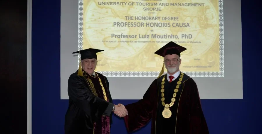Professor Luiz Moutinho awarded honorary degree by Macedonian University 