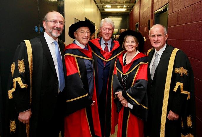 DCU honours President Bill Clinton, Sr Stanislaus Kennedy and Martin Naughton