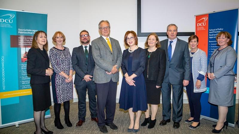 L-R: Dr Bernadette Ní Áingléis, Ms Áine Dillon, Mr Billy Redmond, The Hon. Mr Justice Michael Peart, Ms Yvonne Keating, Ms Marga