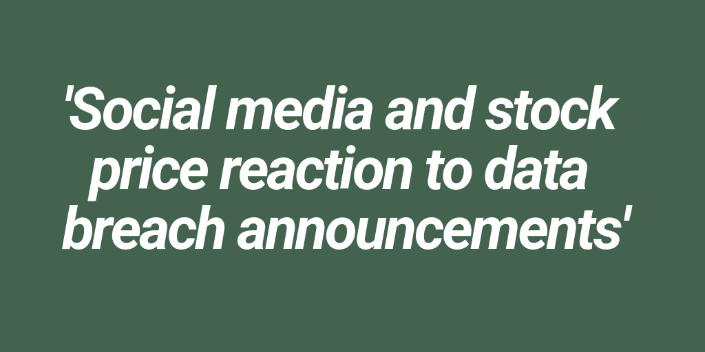 Increased social media activity during a data breach only serves to