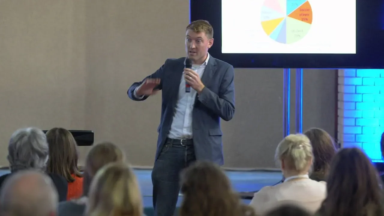 Philip McKinley speaks to an audience