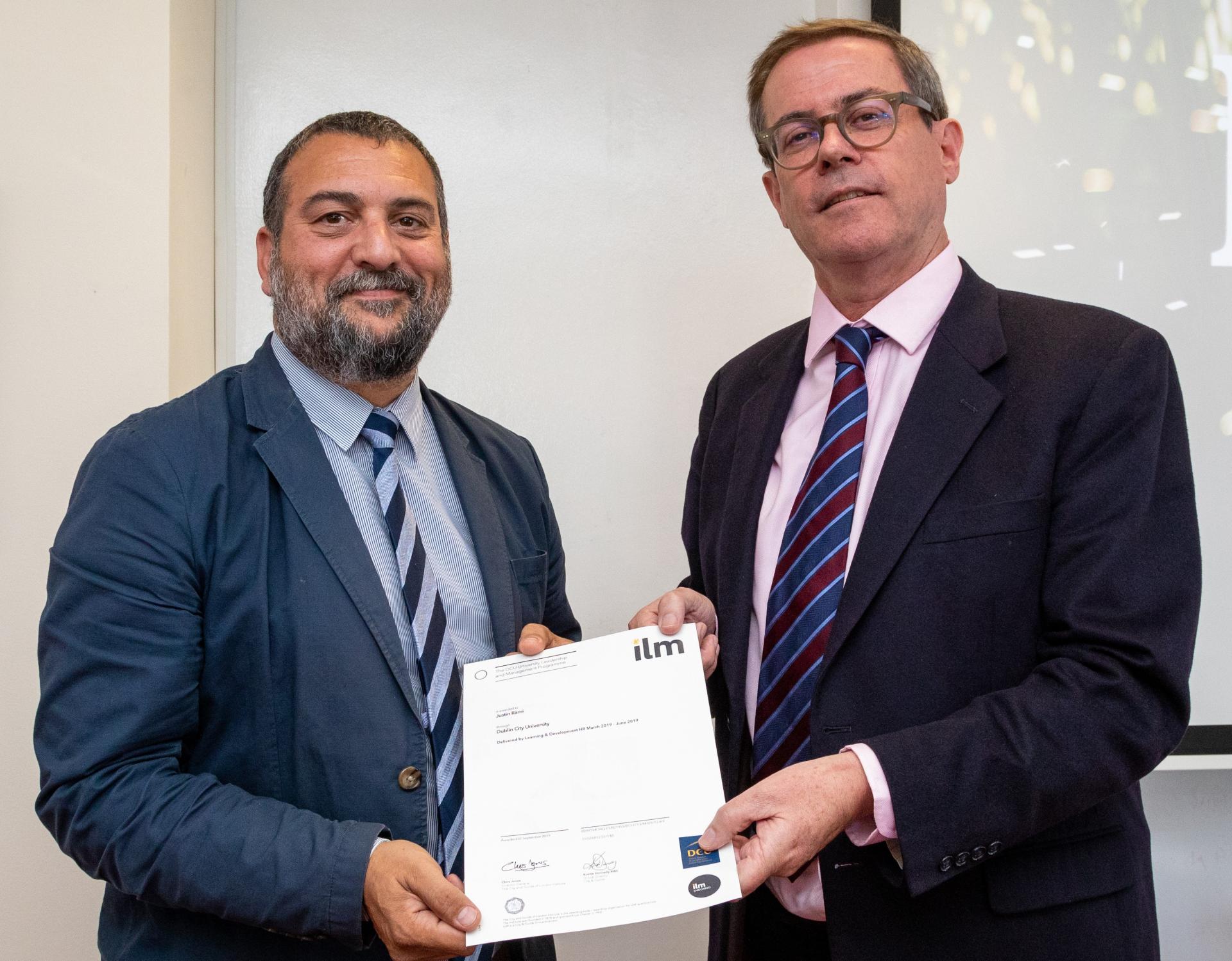 Dr Justin Rami graduates from the University Leadership and Management Programme