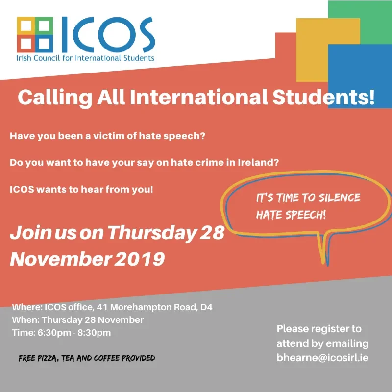 Irish Council for International Students Meeting 28th November 2019