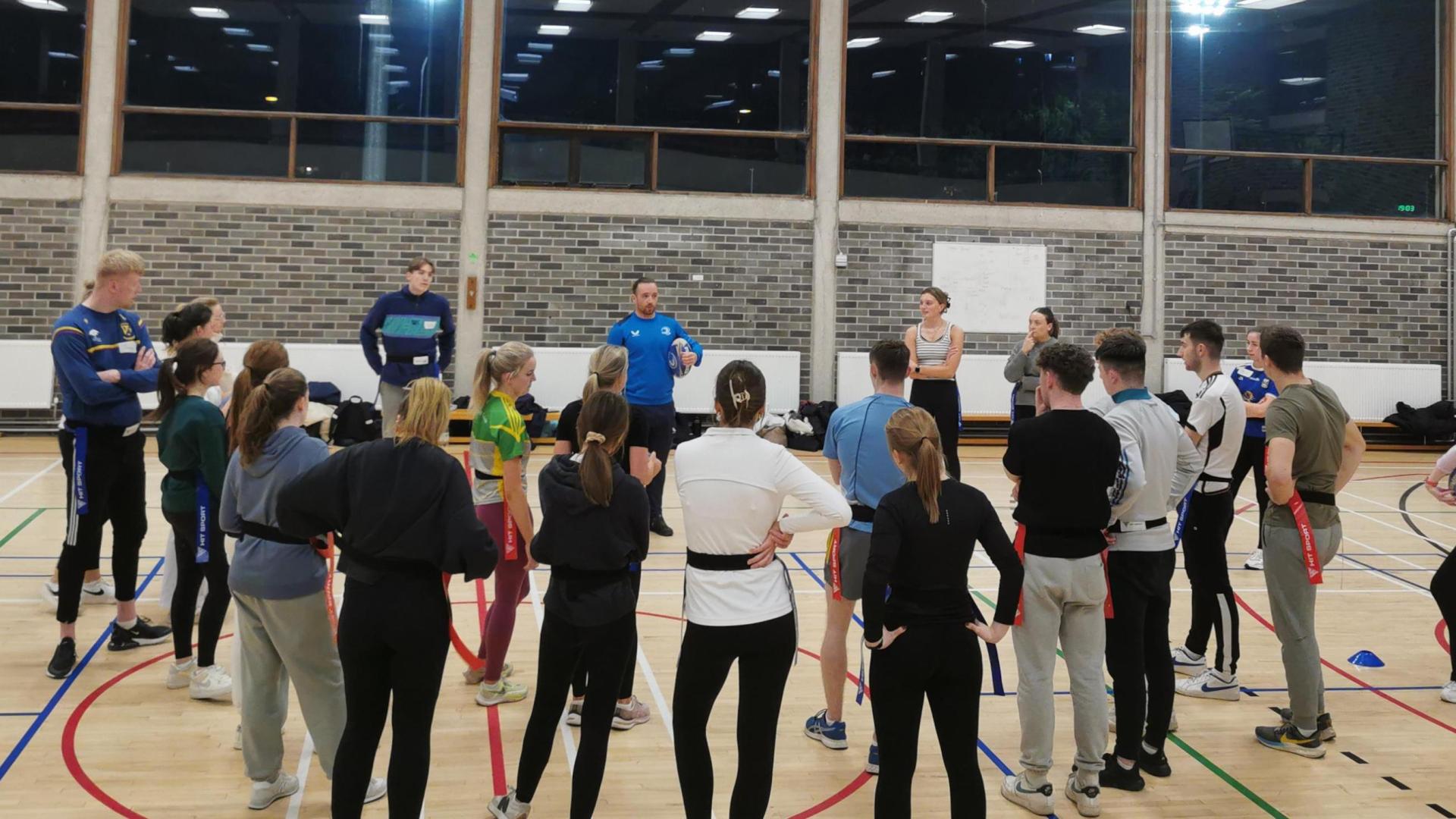 Students taking part in a PE course