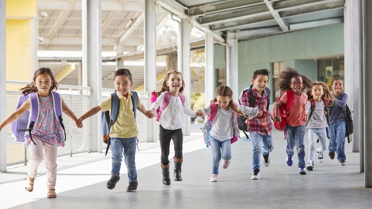 Children holding hands