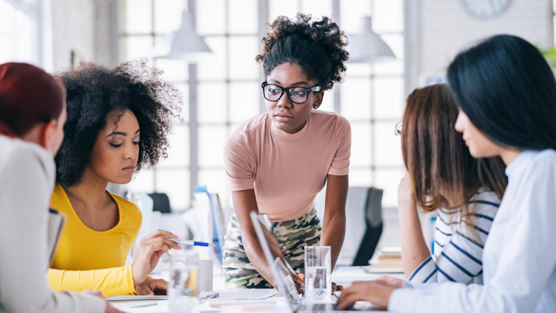 Group of diverse women at a meeting