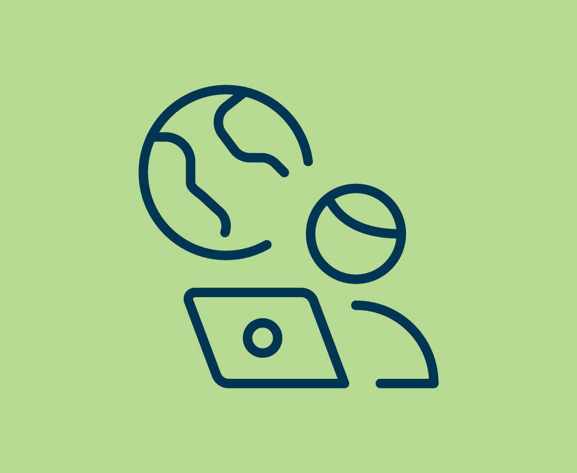 Icon representing research and ethics