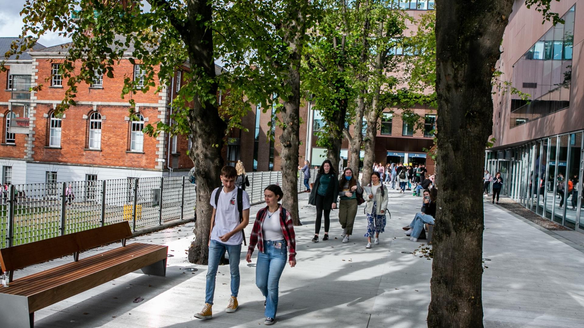 An image showing students on DCU St Pat's campus in Drumcondra 