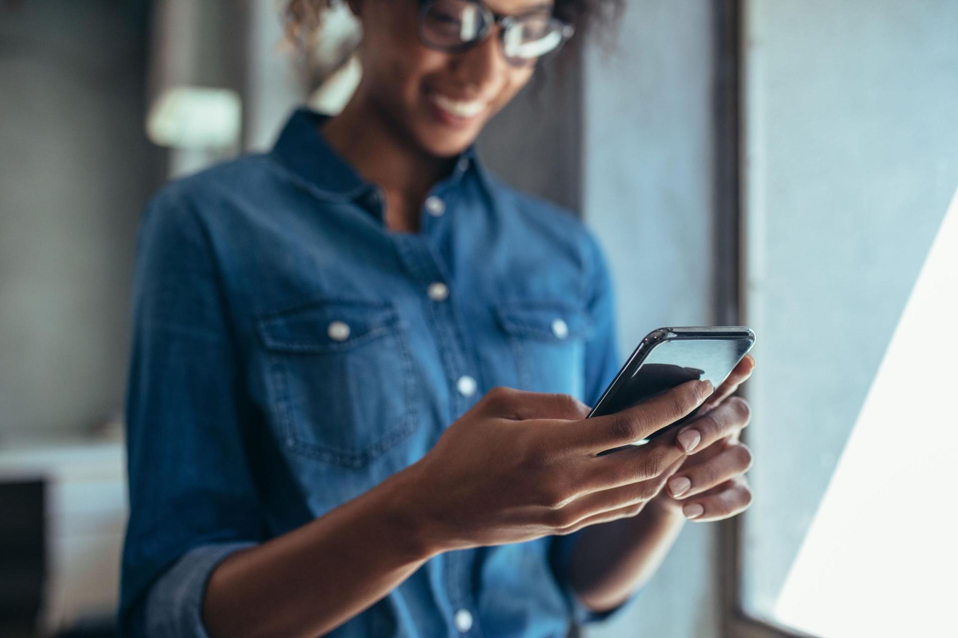 Woman on phone