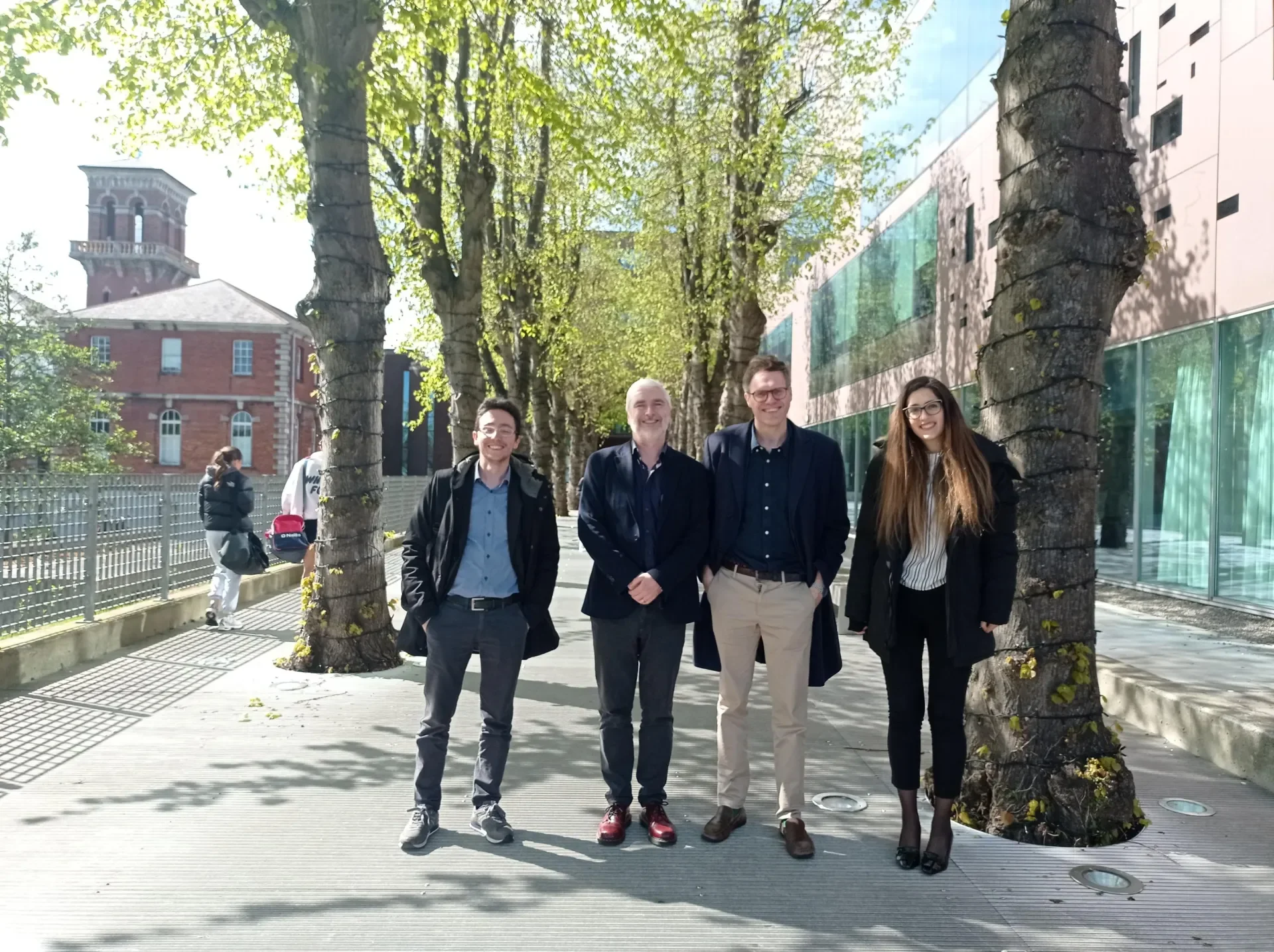 Shows Dr Eugene McNulty with colleagues from UCC and the University of Macerata