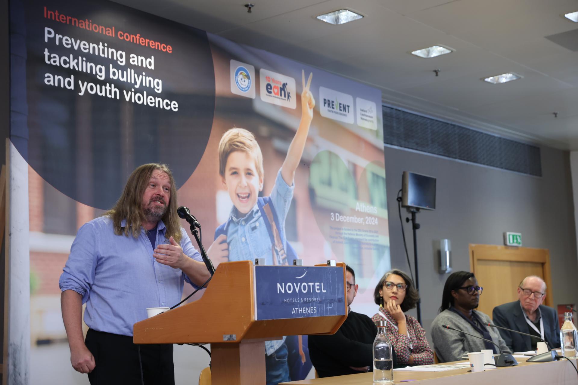Prof Paul Downes speaking at AntiBullying Conference